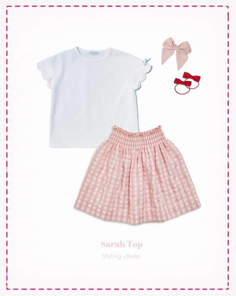 Sarah top🫧どんなボトムスとも美しく馴染む、Amaiaらしい可愛いリボンがアクセントのTシャツ🦢スカートにもパンツにも合わせやすく、女の子のスタイリングをさりげなく引き立ててくれます♡春夏らしいリネンのヘアアクセサリーも合わせていかがですか#アマイアキッズ #amaiakids #amaiajapan #英国子供服 #ヘアアクセサリー @amaia_japan⁡▼オンラインショップhttps://amaia.jp